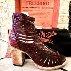 NEVER WORN, BRAND NEW Freebird Bela Wine Booties